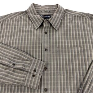 5.11 Tactical Series Shirt Mens 2XL Gray Plaid Cover Dress L/S Conceal Carry